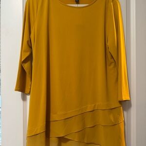 Elegant Mustard Layered Top